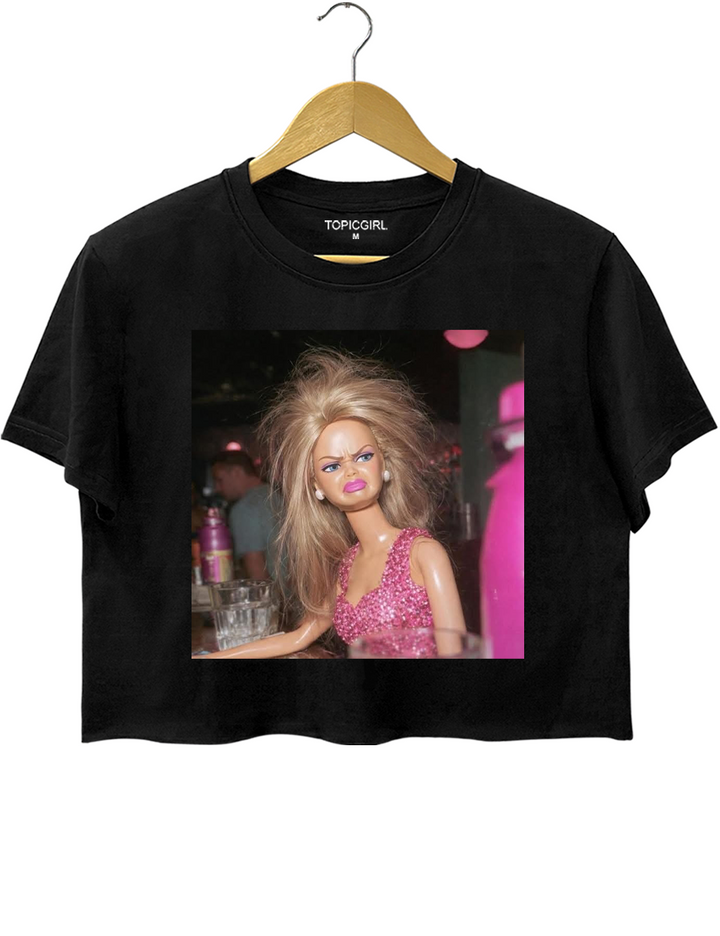 Barbie Frowny Face Crop Top
