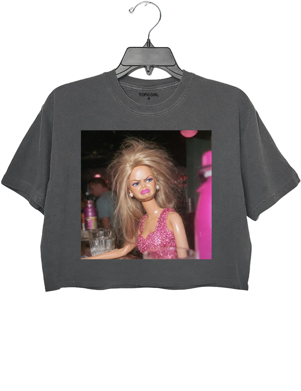 Barbie Frowny Face Crop Top