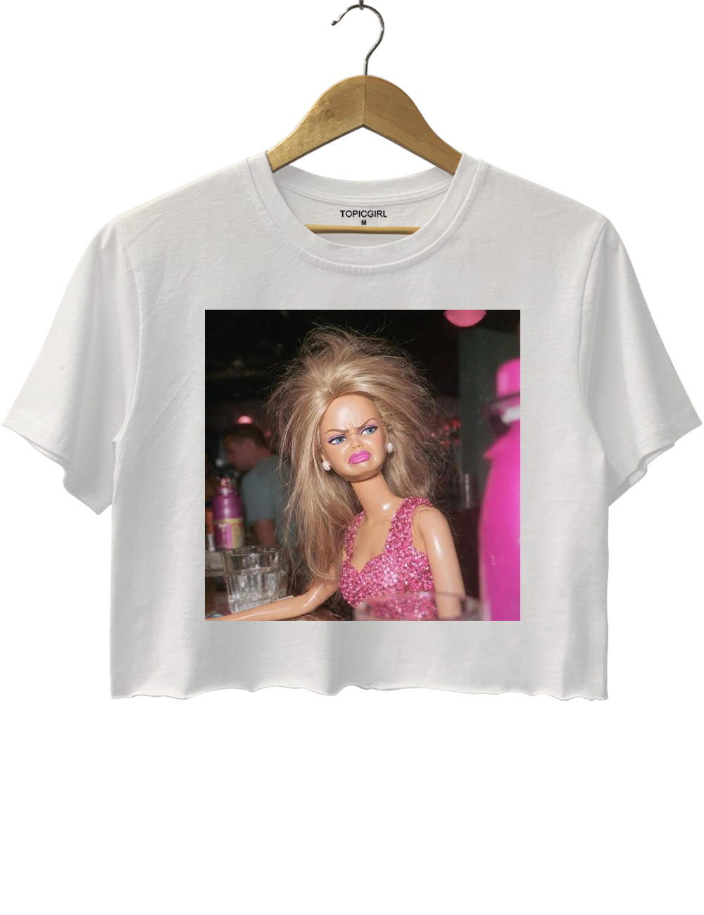 Barbie Frowny Face Crop Top