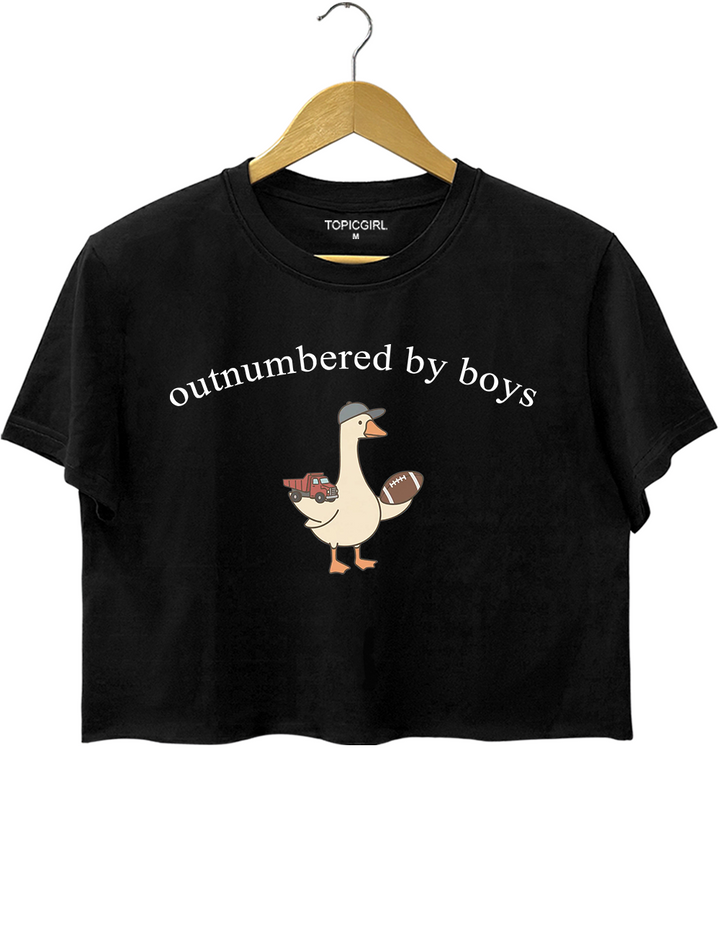 Outnumbered By Boys Crop Top