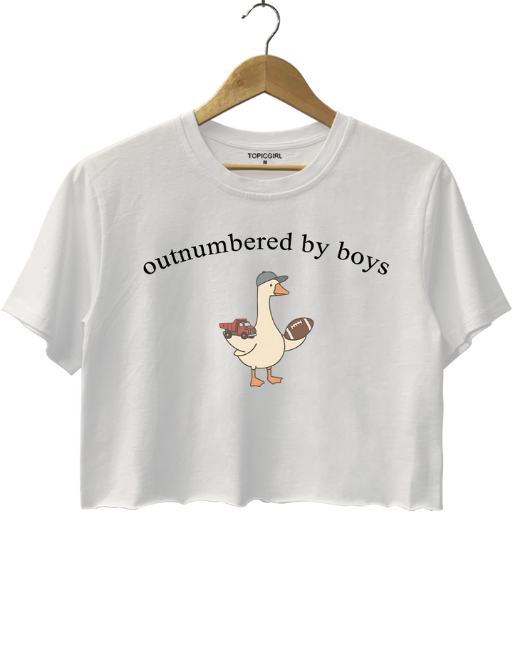 Outnumbered By Boys Crop Top