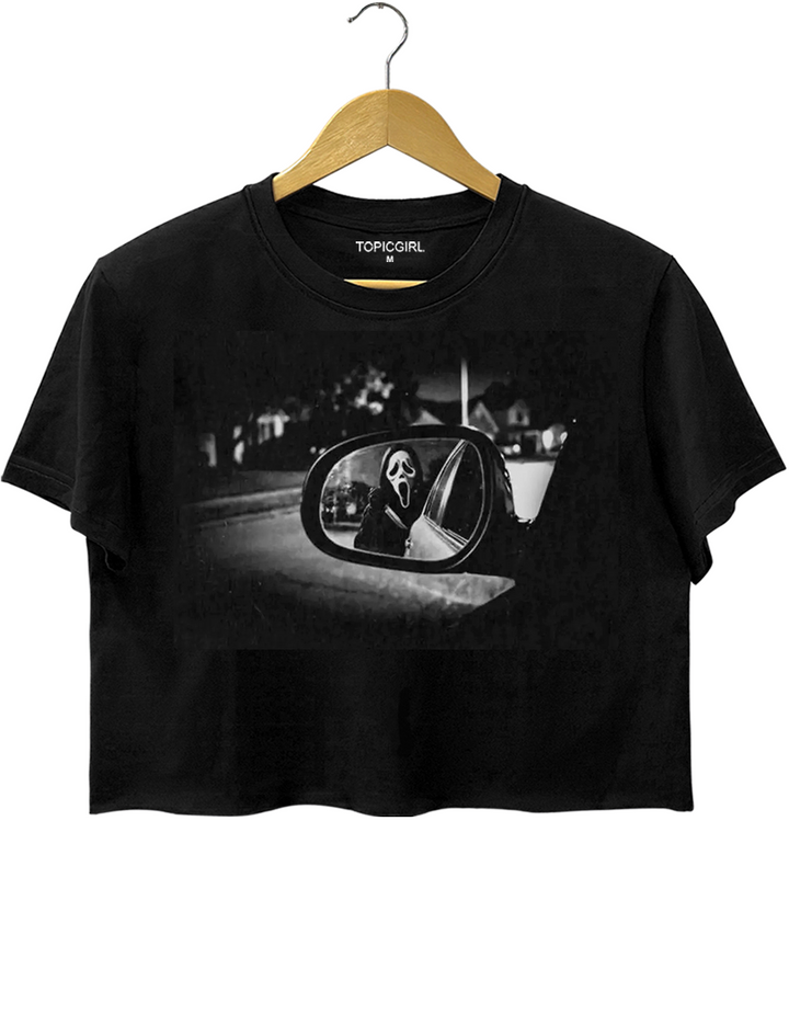 Scream Horror Car Mirror Crop Top