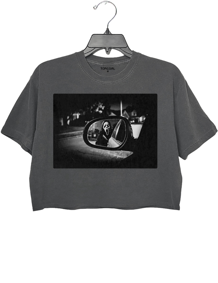 Scream Horror Car Mirror Crop Top