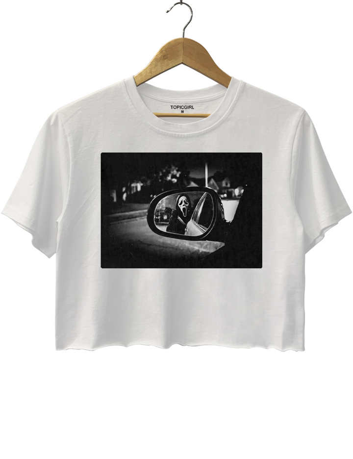 Scream Horror Car Mirror Crop Top