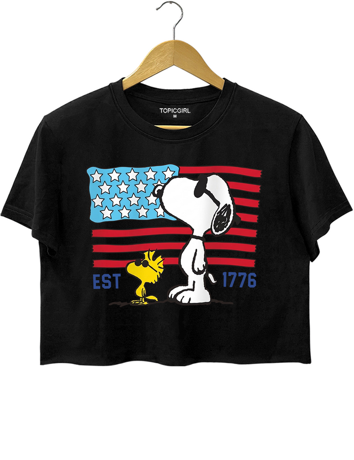 Patriotic Snoopy Crop Top