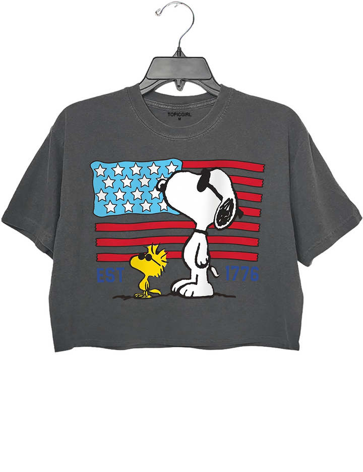 Patriotic Snoopy Crop Top