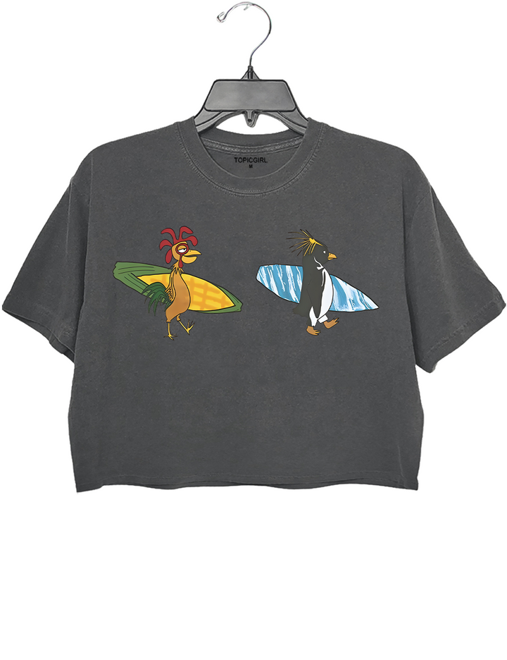 Cody Maverick &amp; Chicken Joe Surfs Up Crop Top