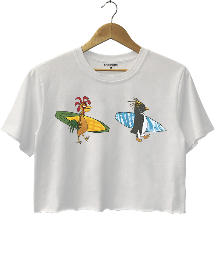 Cody Maverick &amp; Chicken Joe Surfs Up Crop Top