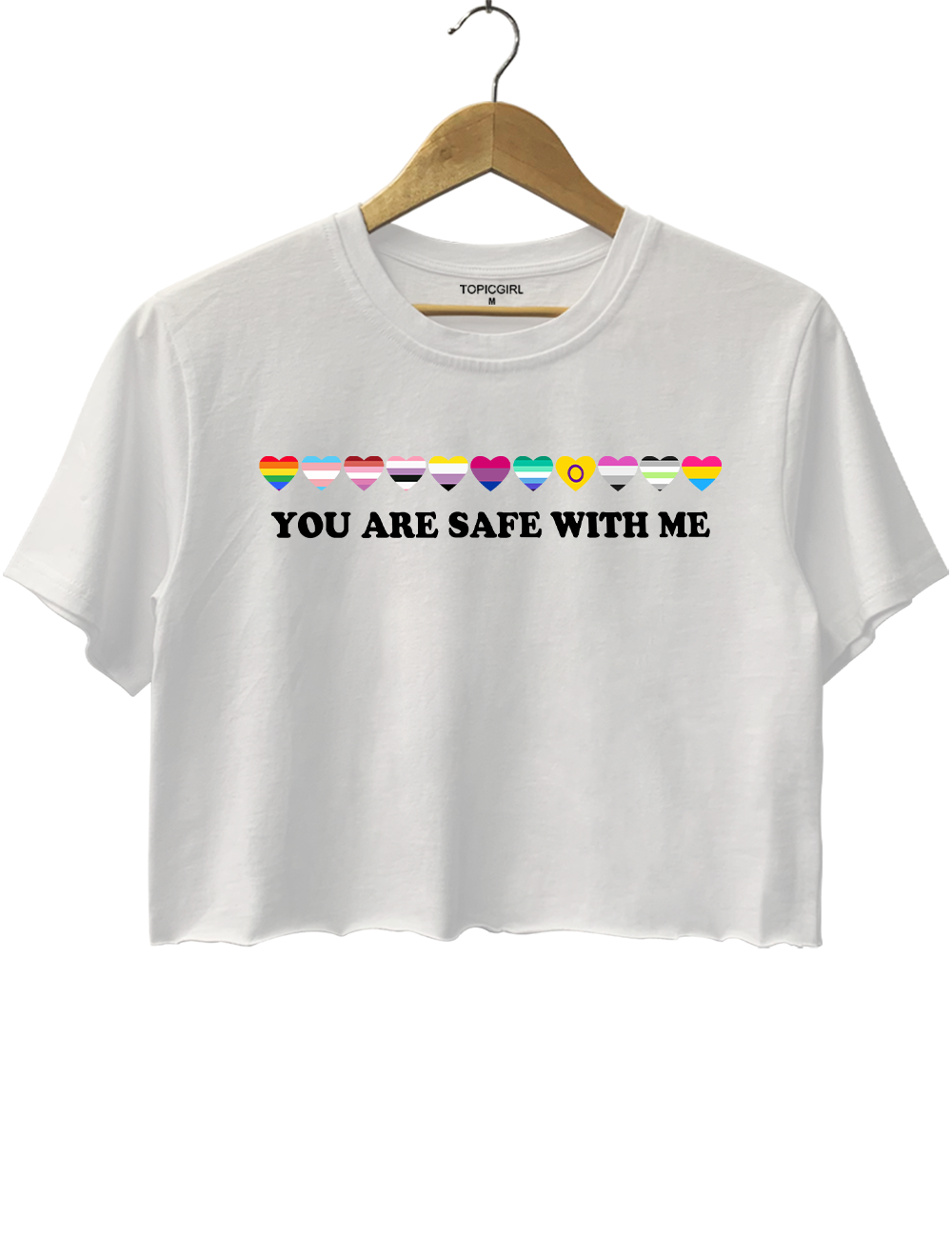 You Are Safe With Me LGBT Friendly Crop Top