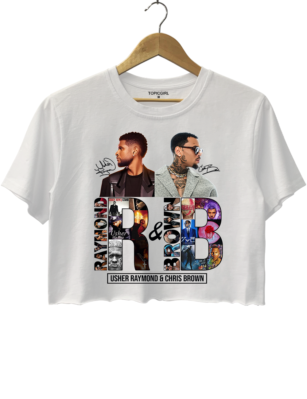 Usher Chris Brown Raymond and Brown R&amp;B Tour Crop Top