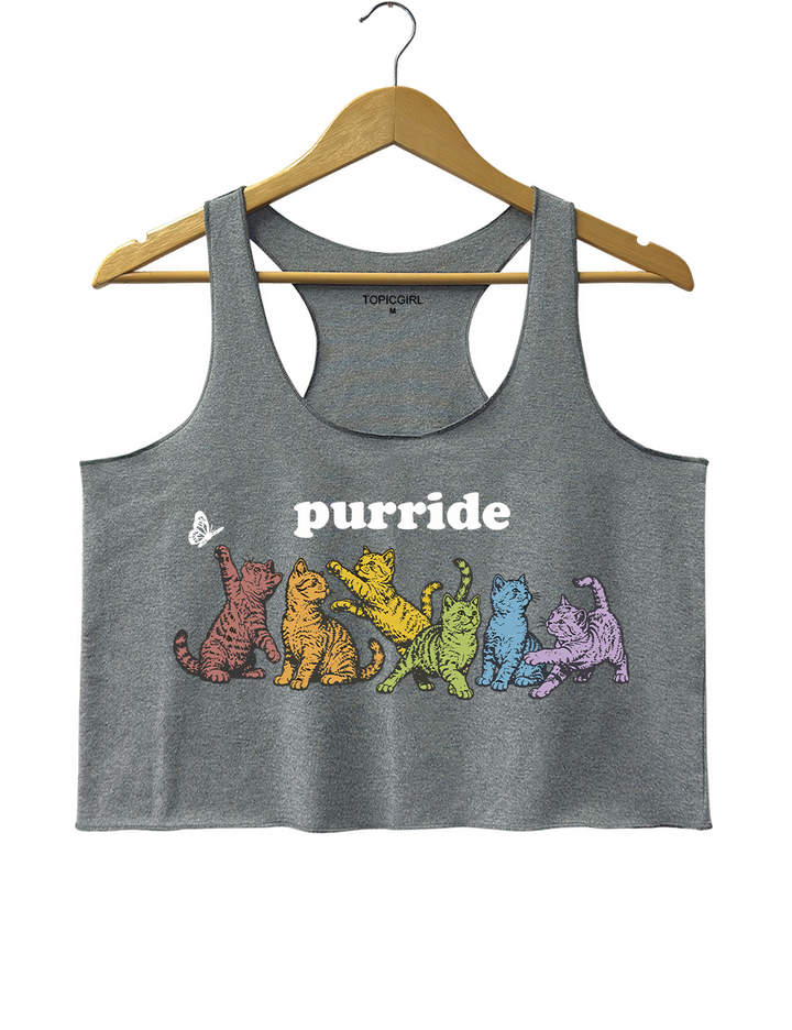 LGBTQ Cat Crop Tank Top