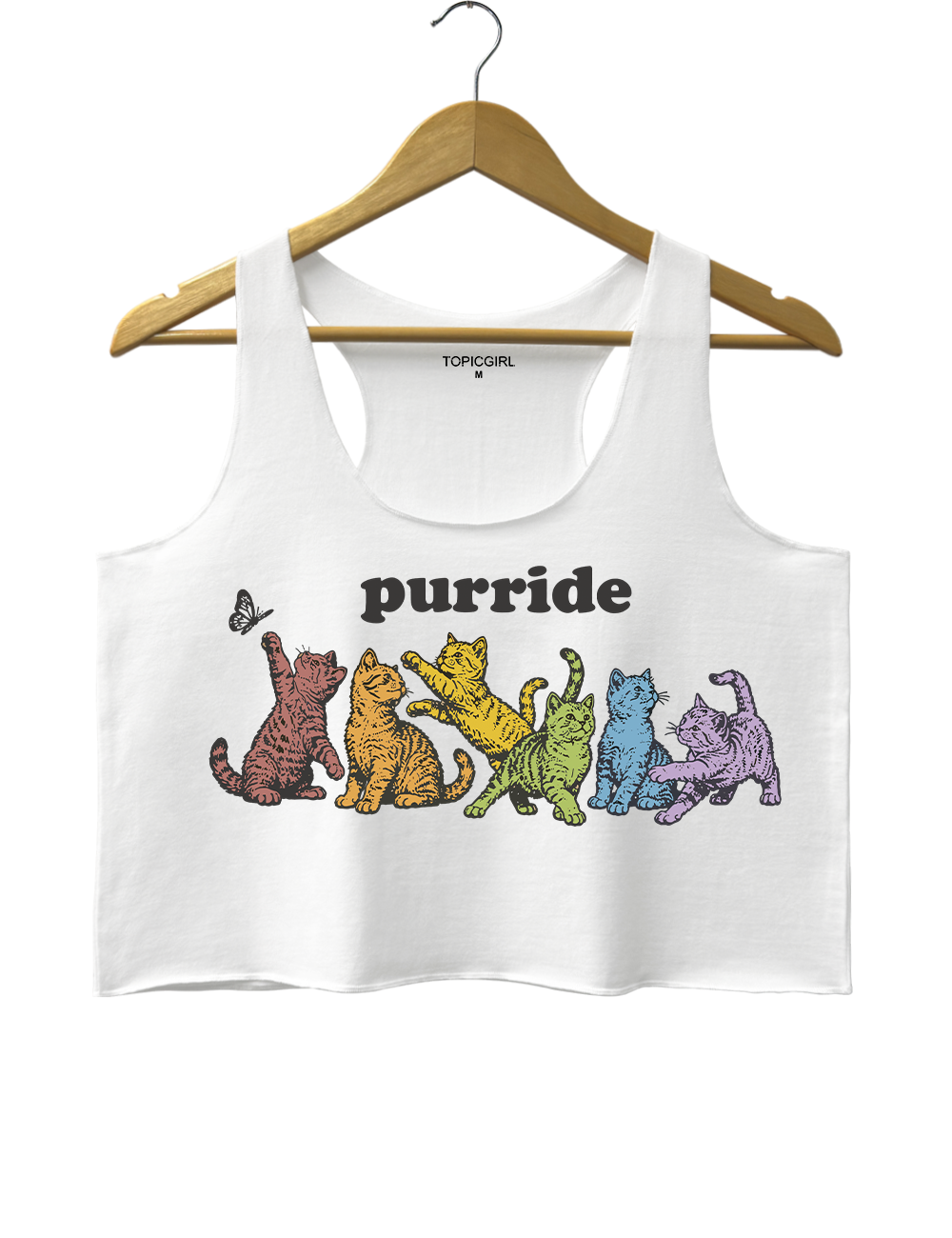 LGBTQ Cat Crop Tank Top