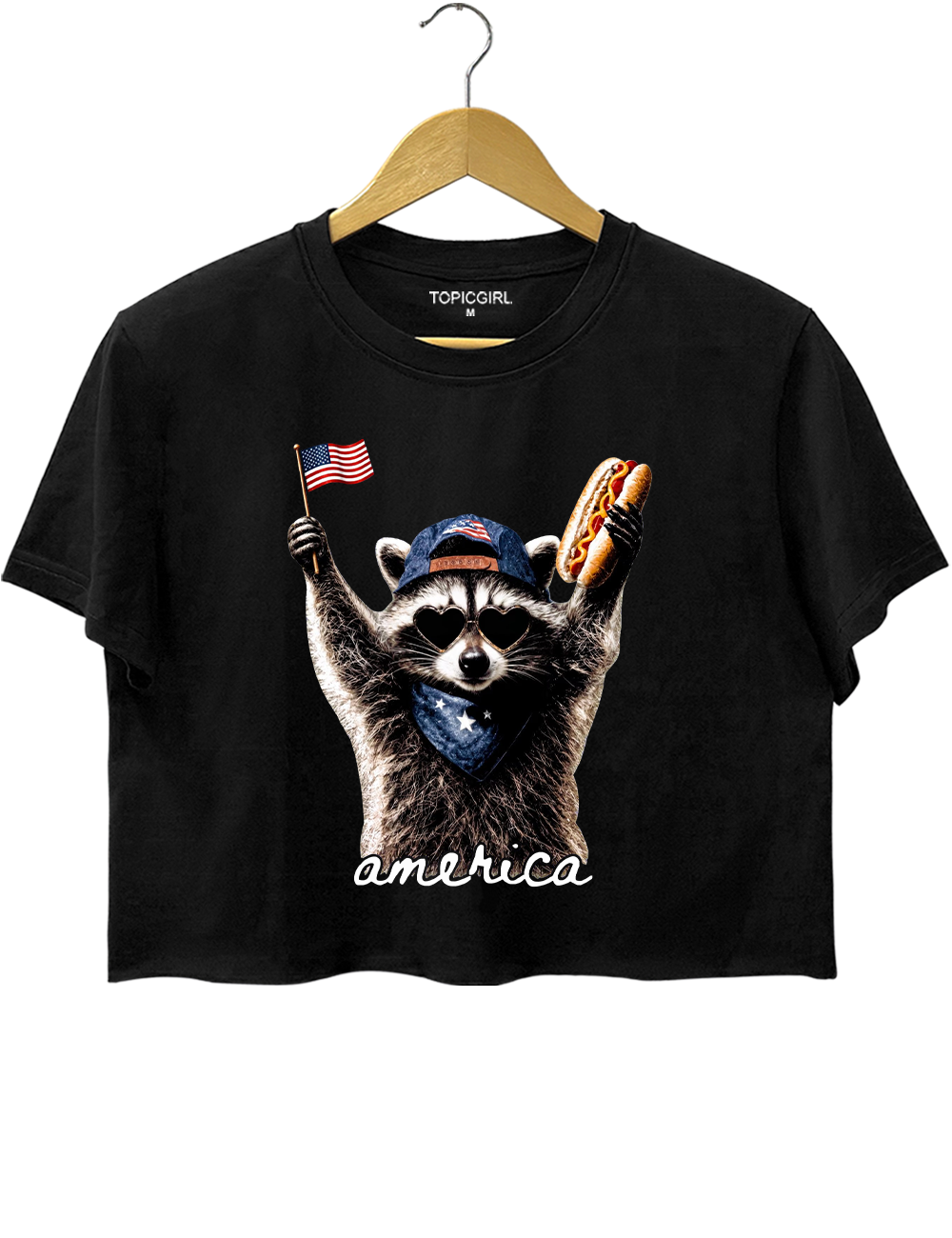 Feral &amp; Free Racoon Crop Top