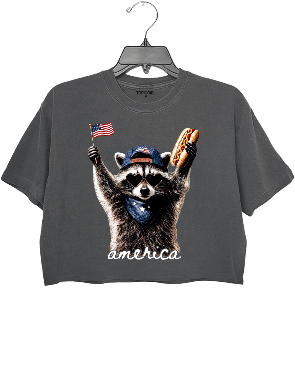 Feral &amp; Free Racoon Crop Top