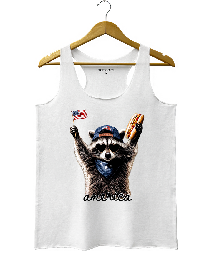 Feral &amp;amp; Free Racoon Tank Top