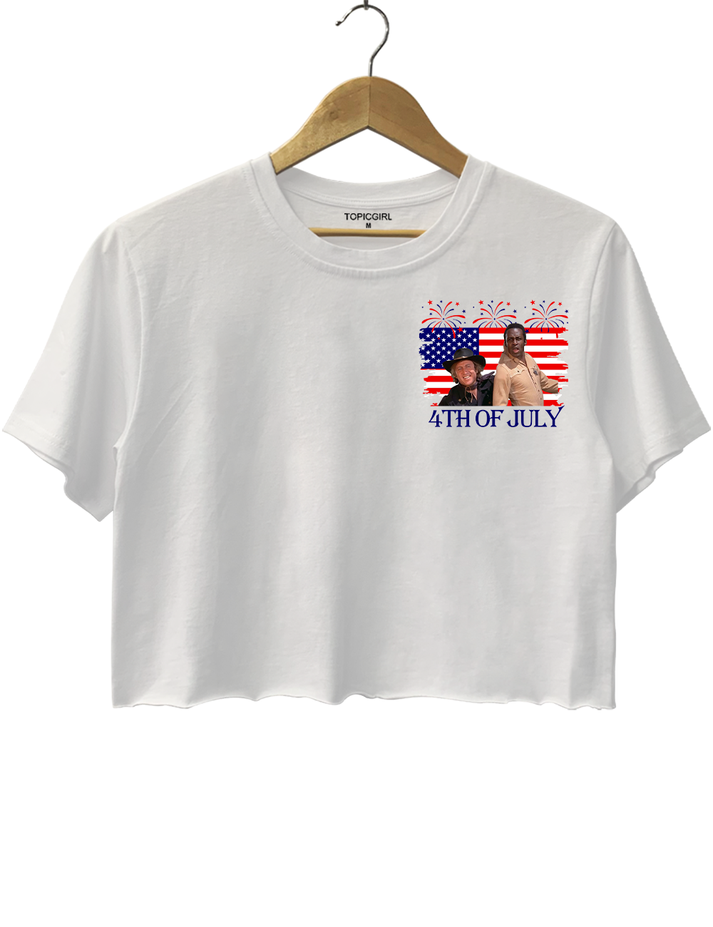 Where The White Women At On The Fourth Of July Blazing Saddles Crop Top