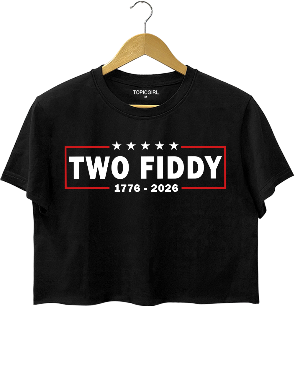 Two Fiddy USA 250 Years Crop Top