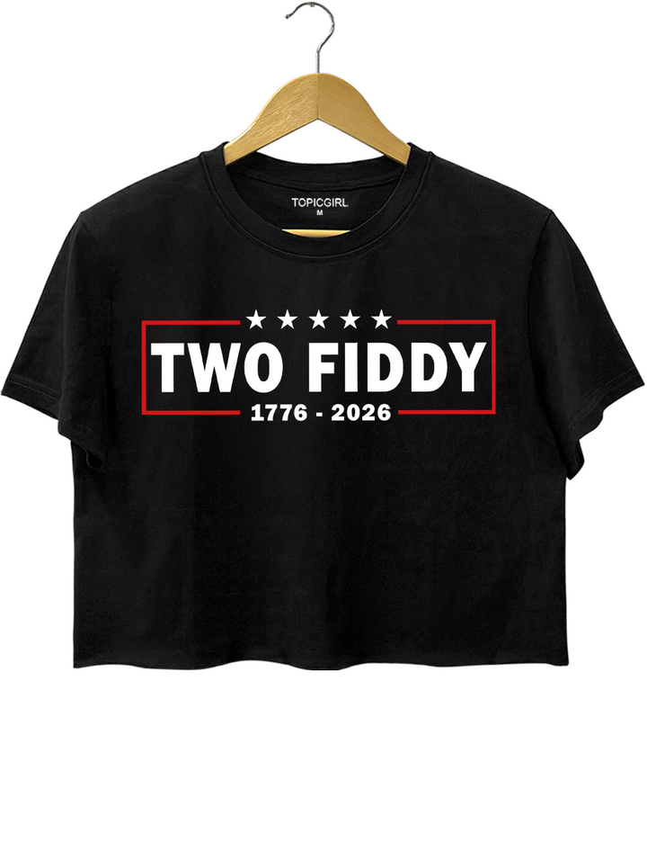 Two Fiddy USA 250 Years Crop Top