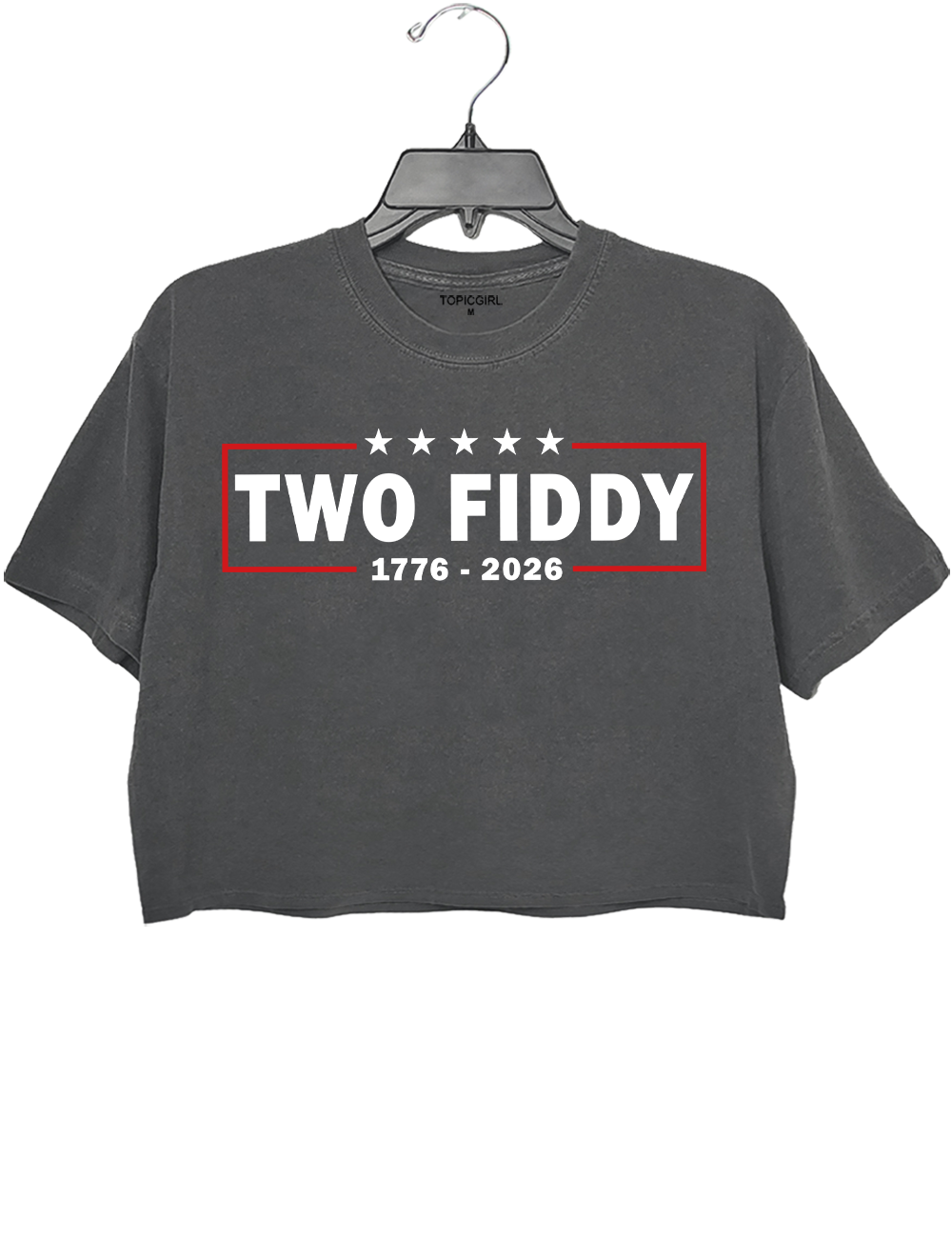 Two Fiddy USA 250 Years Crop Top