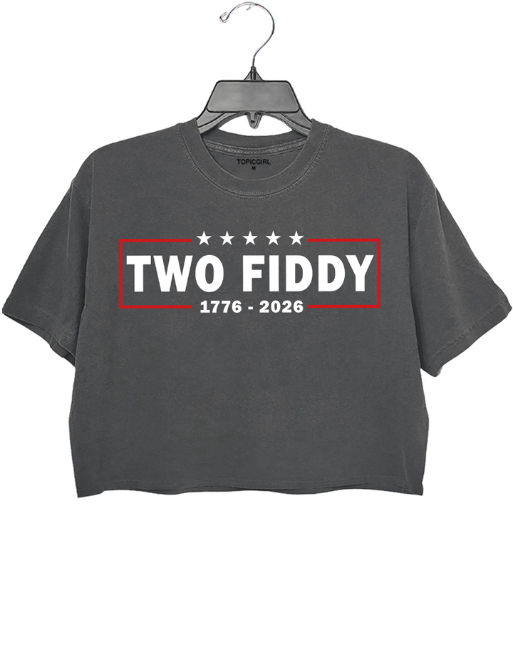 Two Fiddy USA 250 Years Crop Top