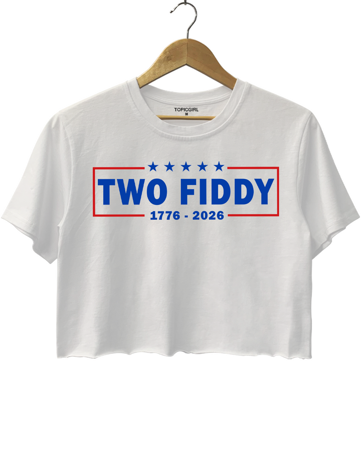 Two Fiddy USA 250 Years Crop Top