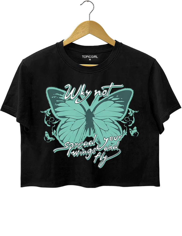 Y2K Hilary Duff Why Not Butterfly Crop Top