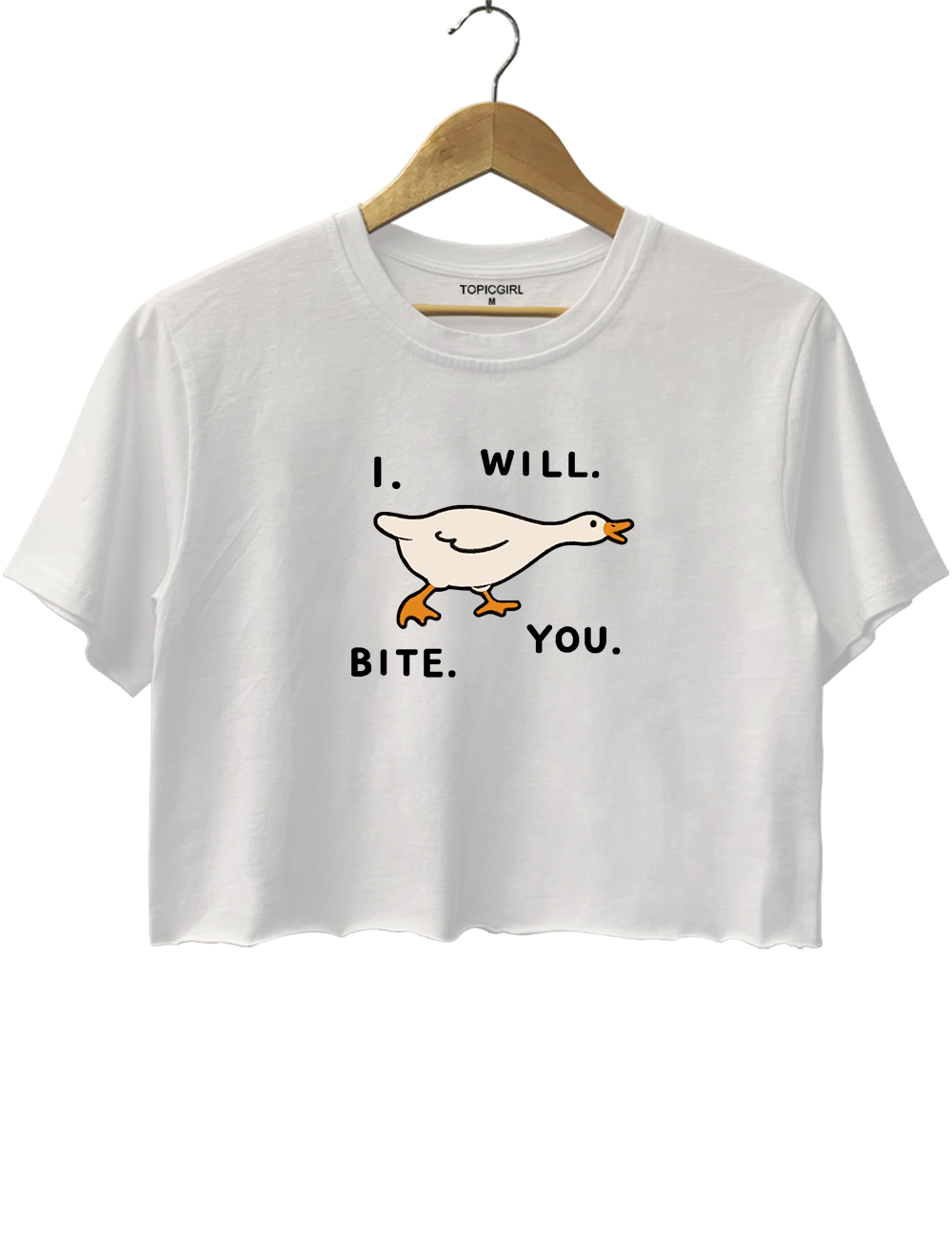 I Will Bite You Goose Crop Top