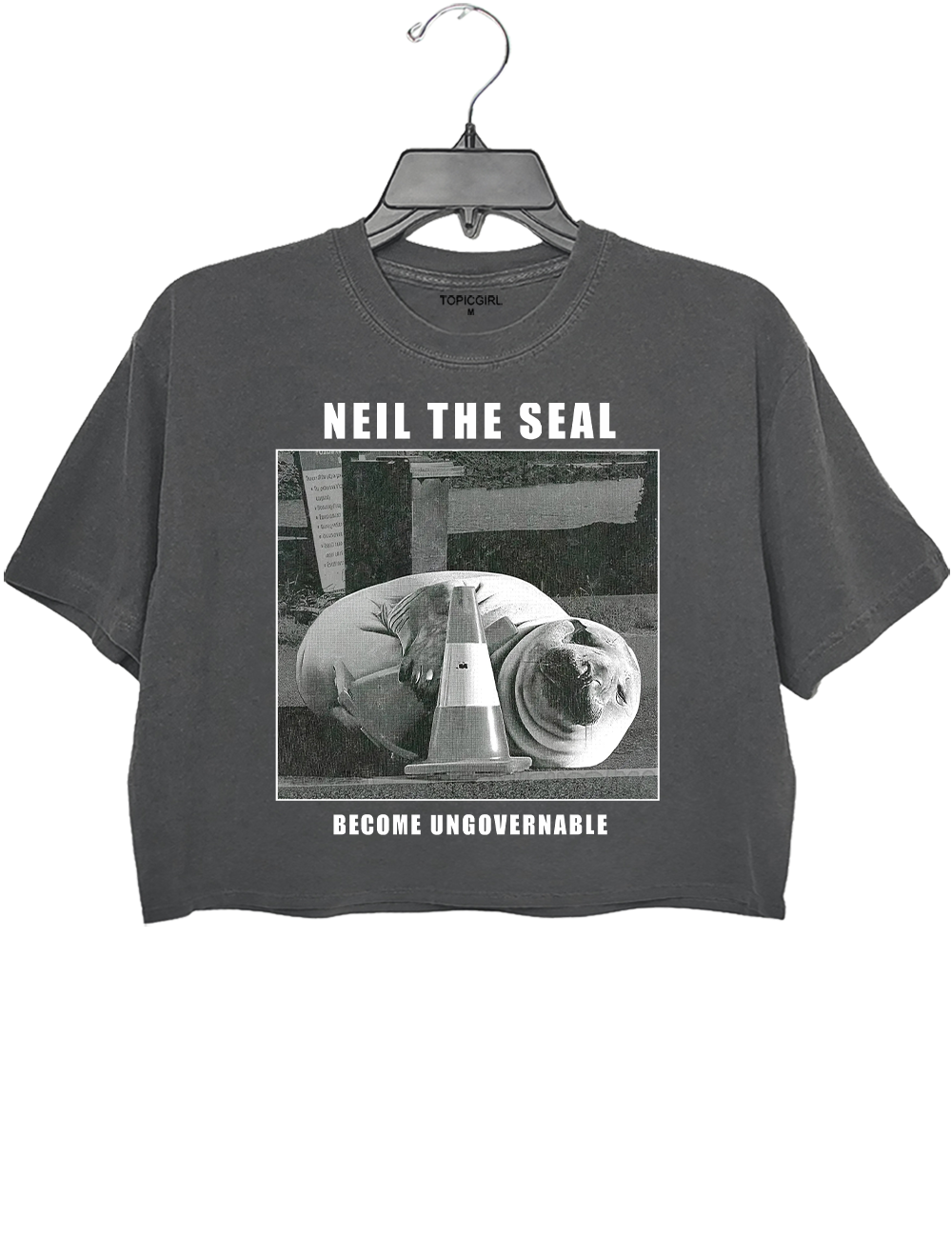 Vintage Neil The Seal Become Ungovernable Crop Top