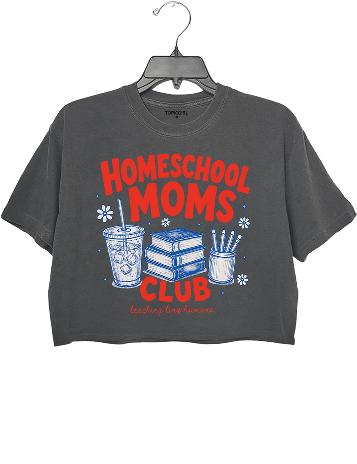 Homeschool Moms Club Teaching Tiny Humans Crop Top