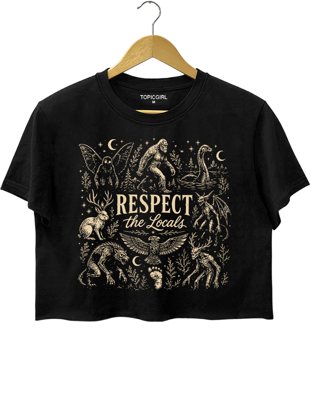 Respect The Locals Cryptid Crop Top
