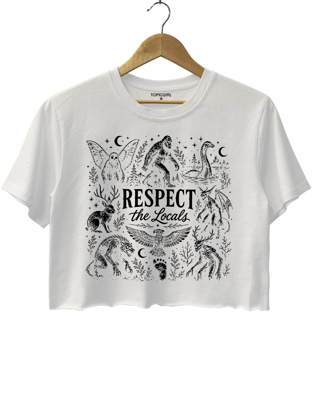 Respect The Locals Cryptid Crop Top