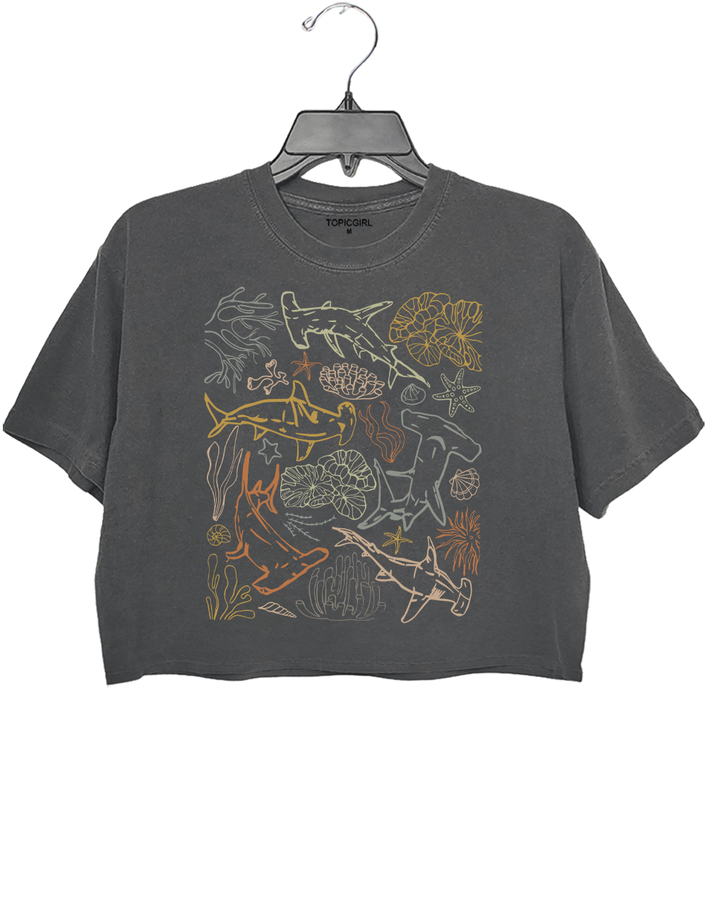 Retro Shark Lover Crop Top