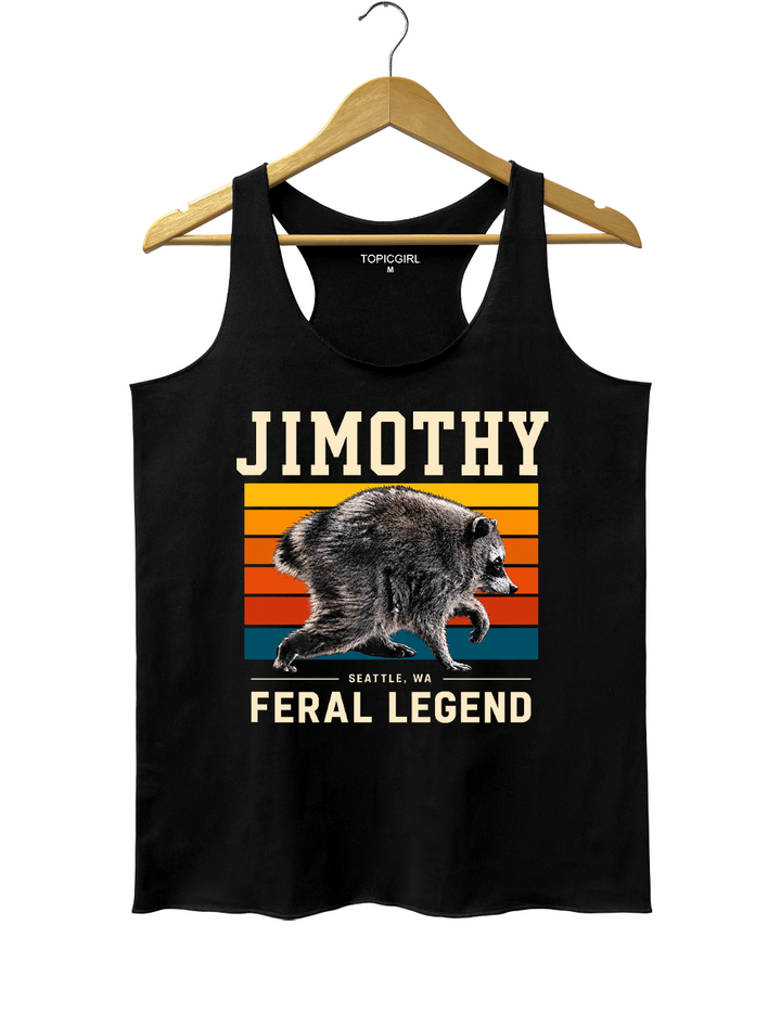 Retro Jimothy Raccoon Seattle Feral Tank Top