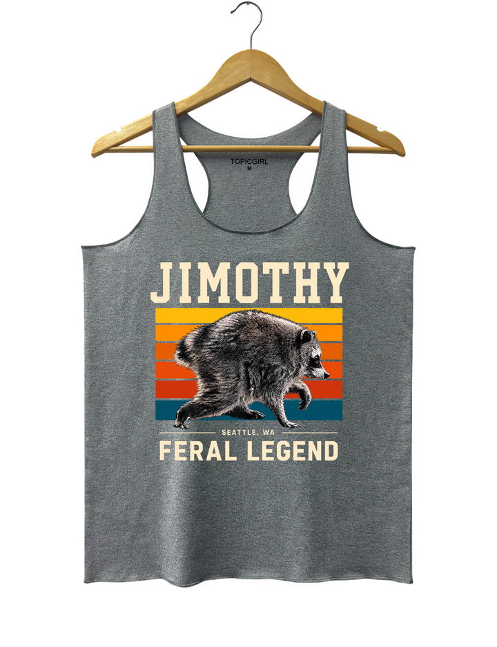 Retro Jimothy Raccoon Seattle Feral Tank Top
