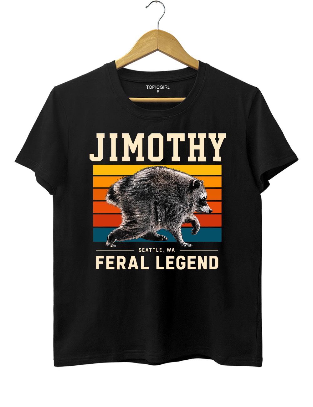 Retro Jimothy Raccoon Seattle Feral Tee