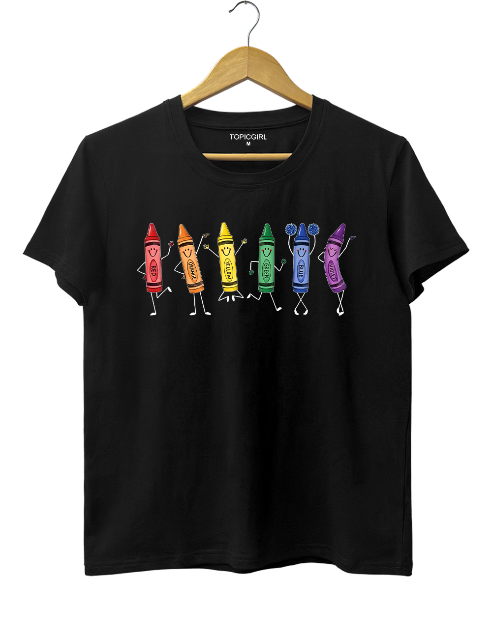 Happy Doodle Crayon Pencil Tee