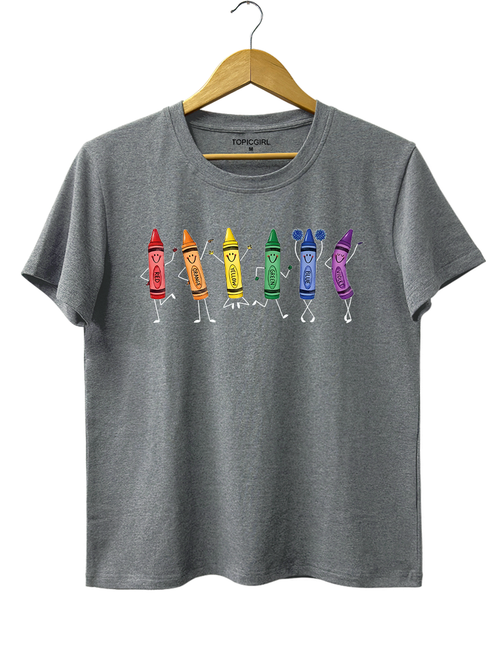 Happy Doodle Crayon Pencil Tee