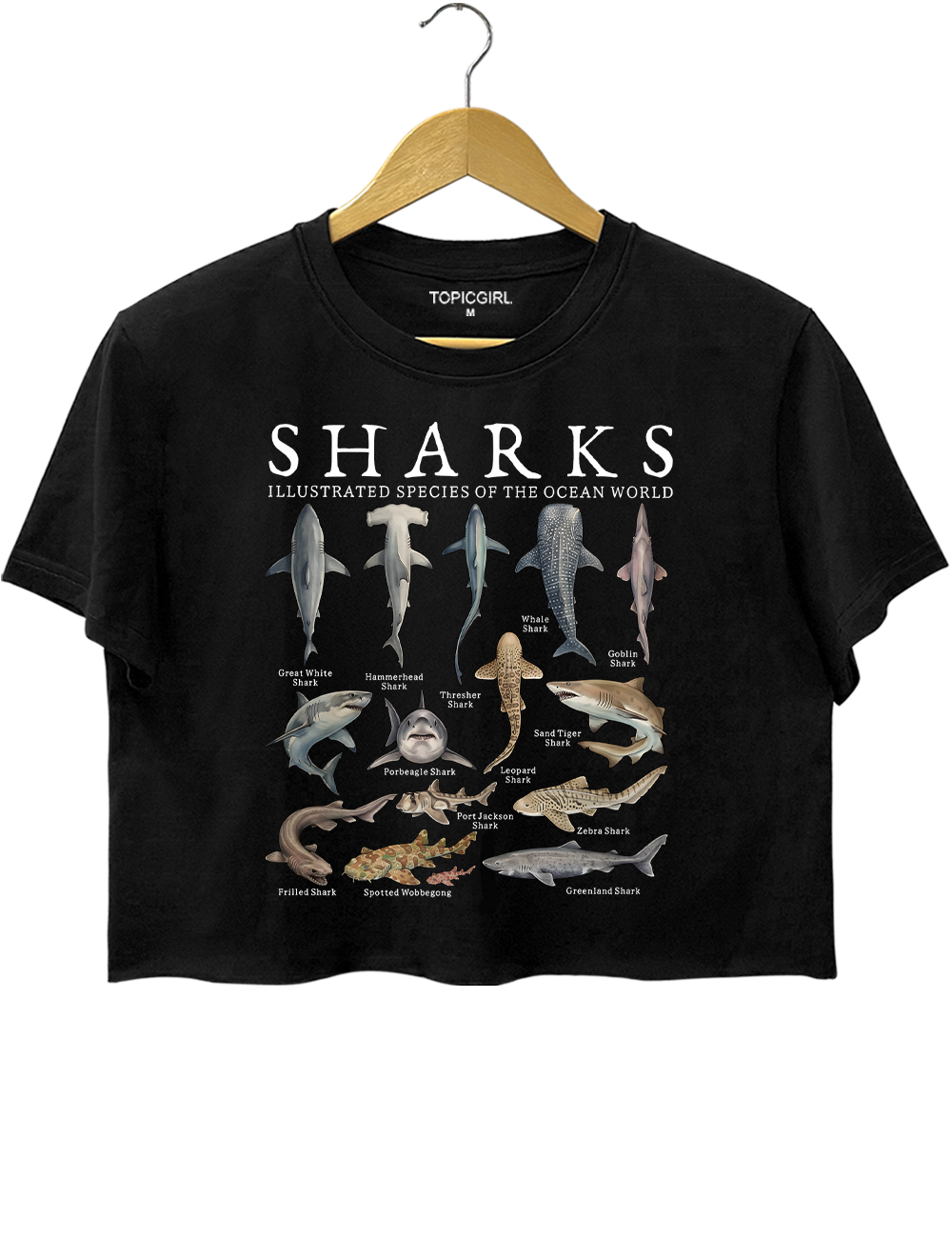 Vintage Shark Crop Top
