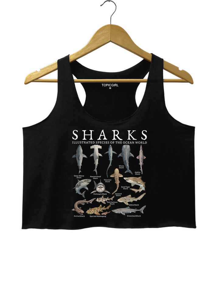 Vintage Shark Crop Tank Top
