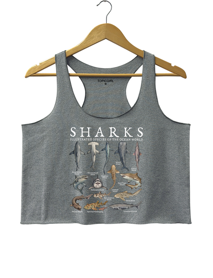 Vintage Shark Crop Tank Top