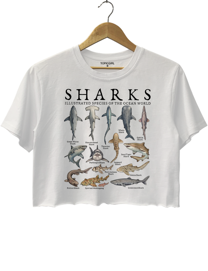 Vintage Shark Crop Top