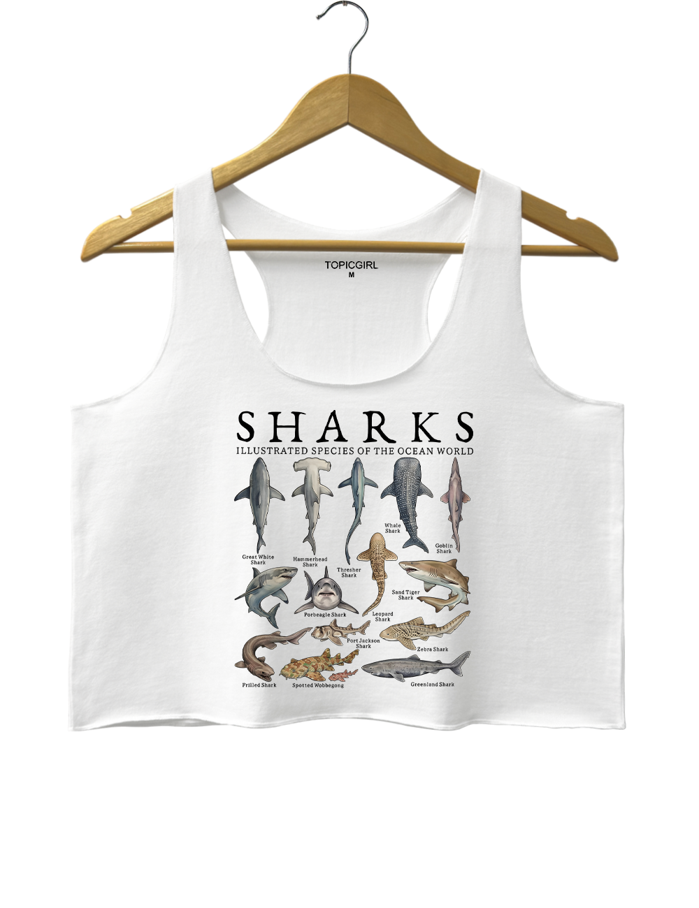 Vintage Shark Crop Tank Top