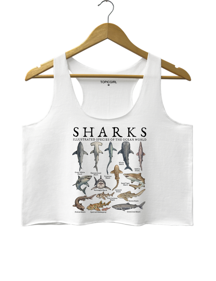 Vintage Shark Crop Tank Top