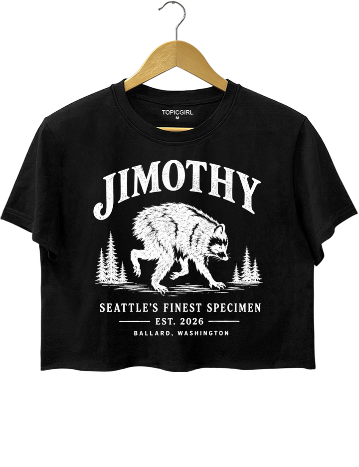 Jimothy Viral Raccoon Crop Top