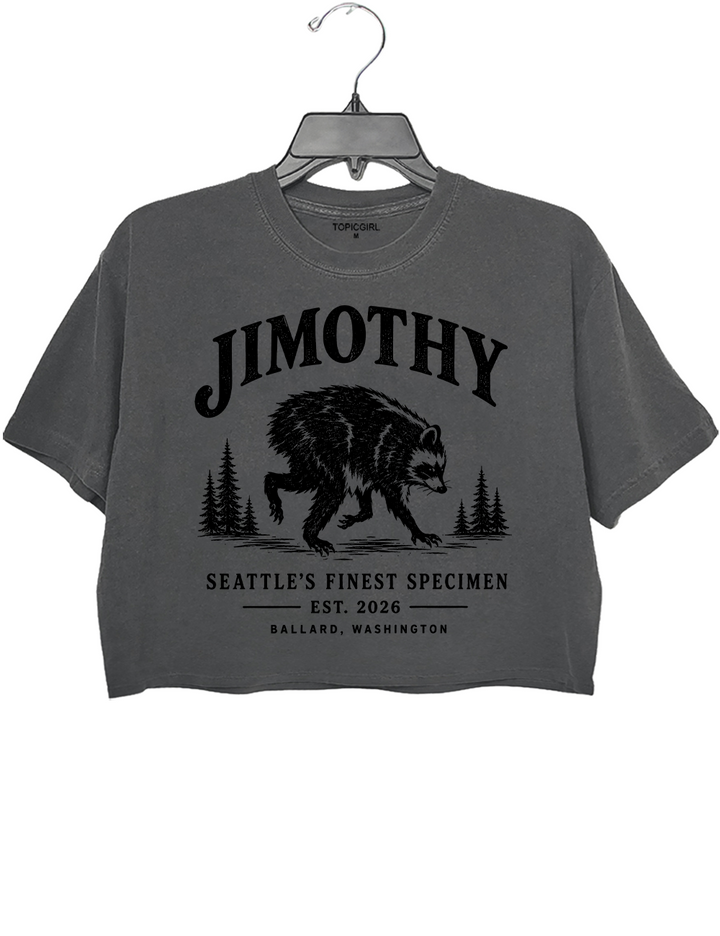 Jimothy Viral Raccoon Crop Top