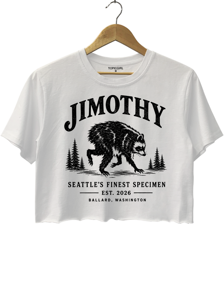 Jimothy Viral Raccoon Crop Top