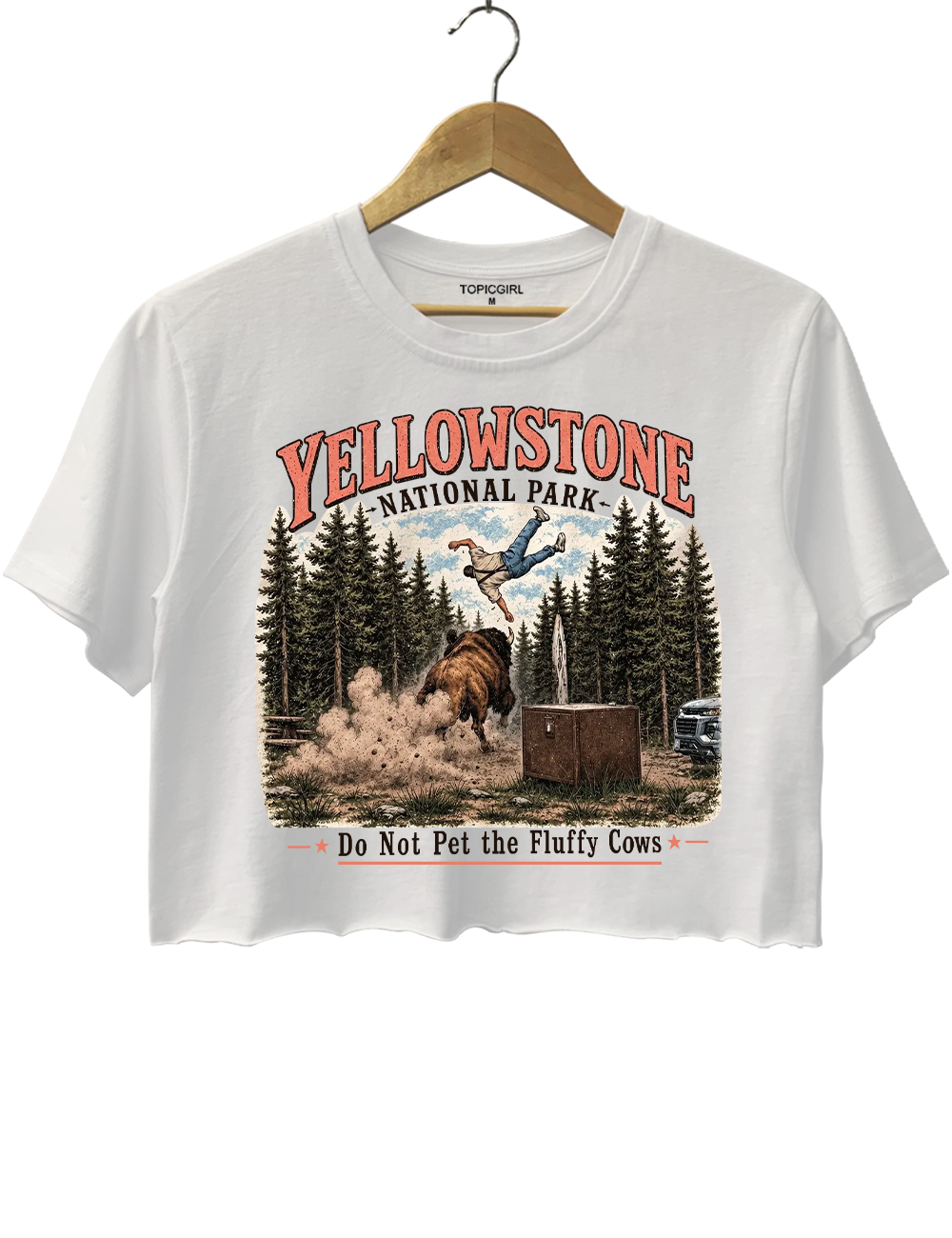 Yellowstone Do Not Pet The Fluffy Cows Crop Top
