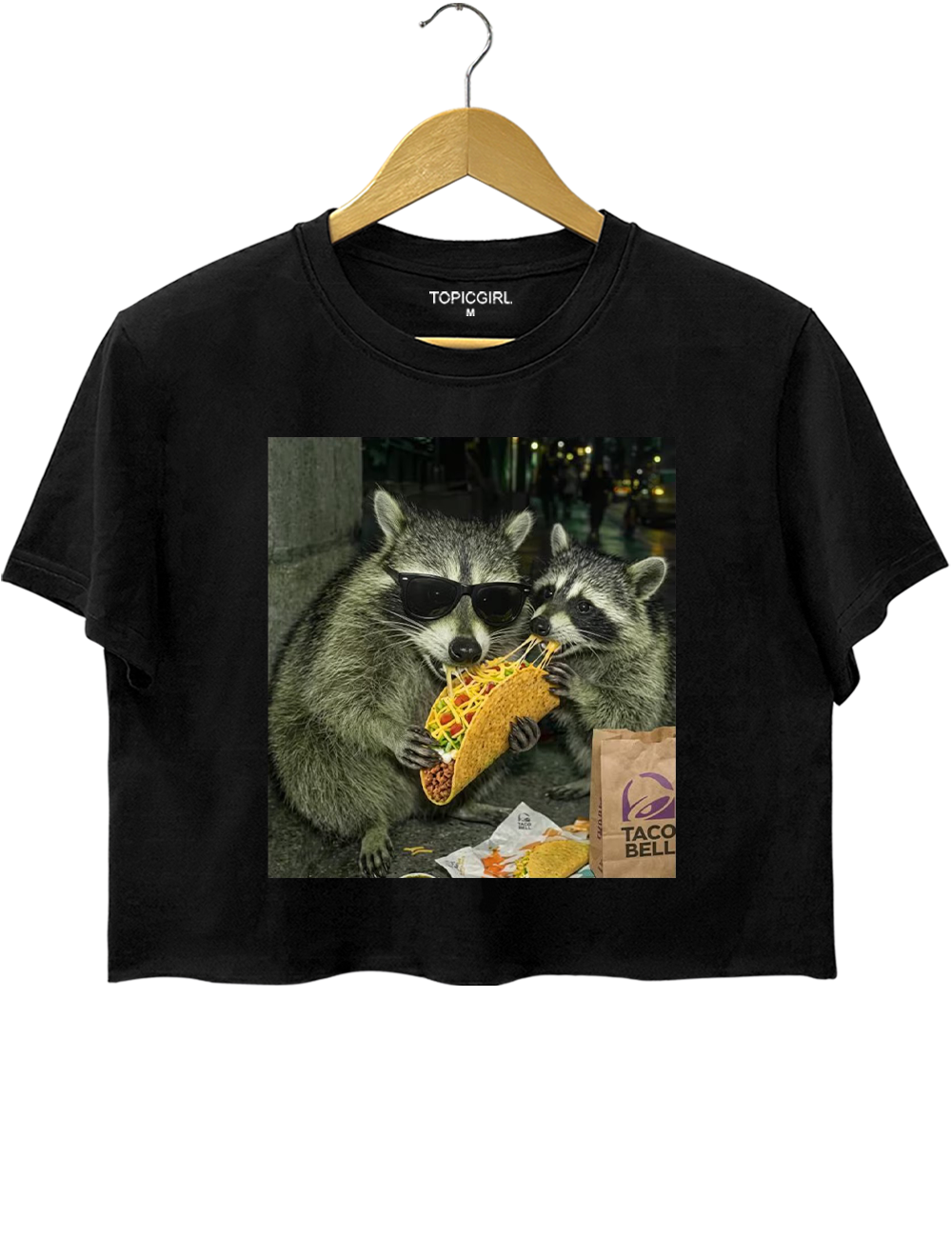 Raccoon Taco Bell Meme Crop Top