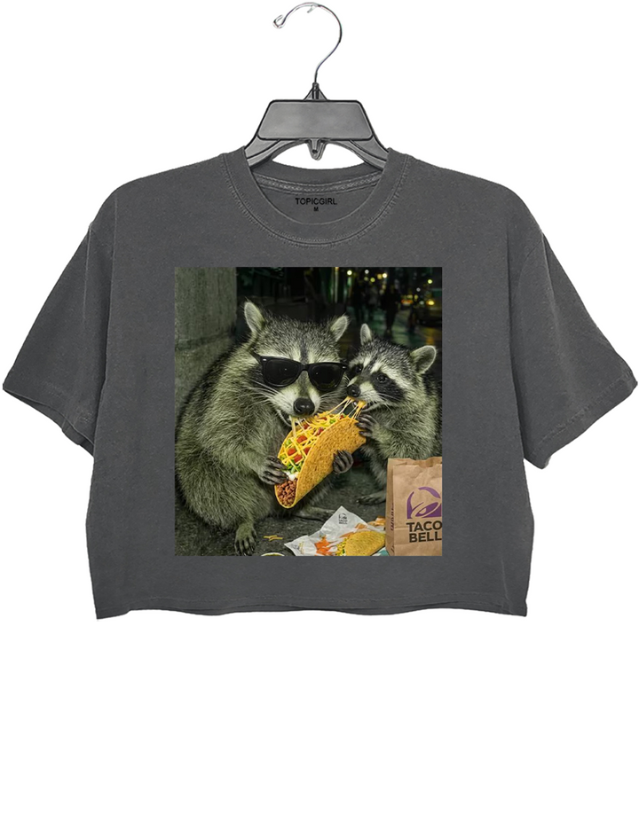 Raccoon Taco Bell Meme Crop Top