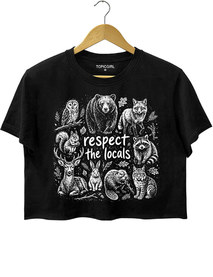 Wildlife Respect The Locals Crop Top